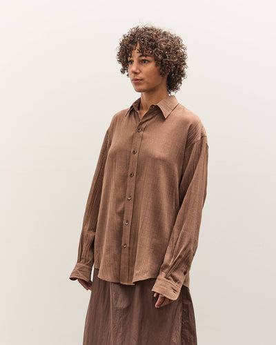 Colbo Office Shirt, Sheer Crinkled Clay