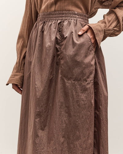 Colbo Elastic Skirt, Crinkly Brown Nylon