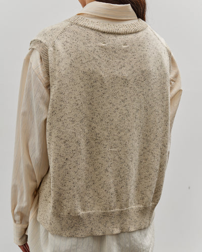 Cordera Flecked Cotton Waistcoat, Natural