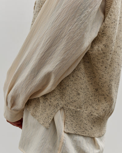 Cordera Flecked Cotton Waistcoat, Natural