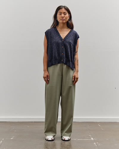 Cordera Flecked Cotton Waistcoat, Navy
