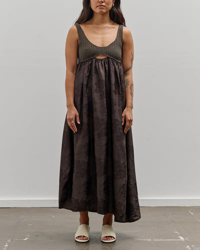 Cordera Handmade Crochet Dress, Dark Brown