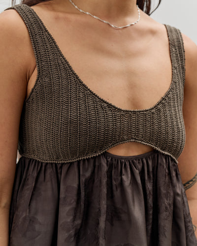Cordera Handmade Crochet Dress, Dark Brown