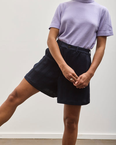 Cordera Herringbone Shorts, Navy