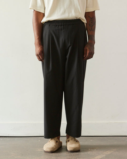 Cordera Mens Tailoring Elastic Waistband Pants, Black