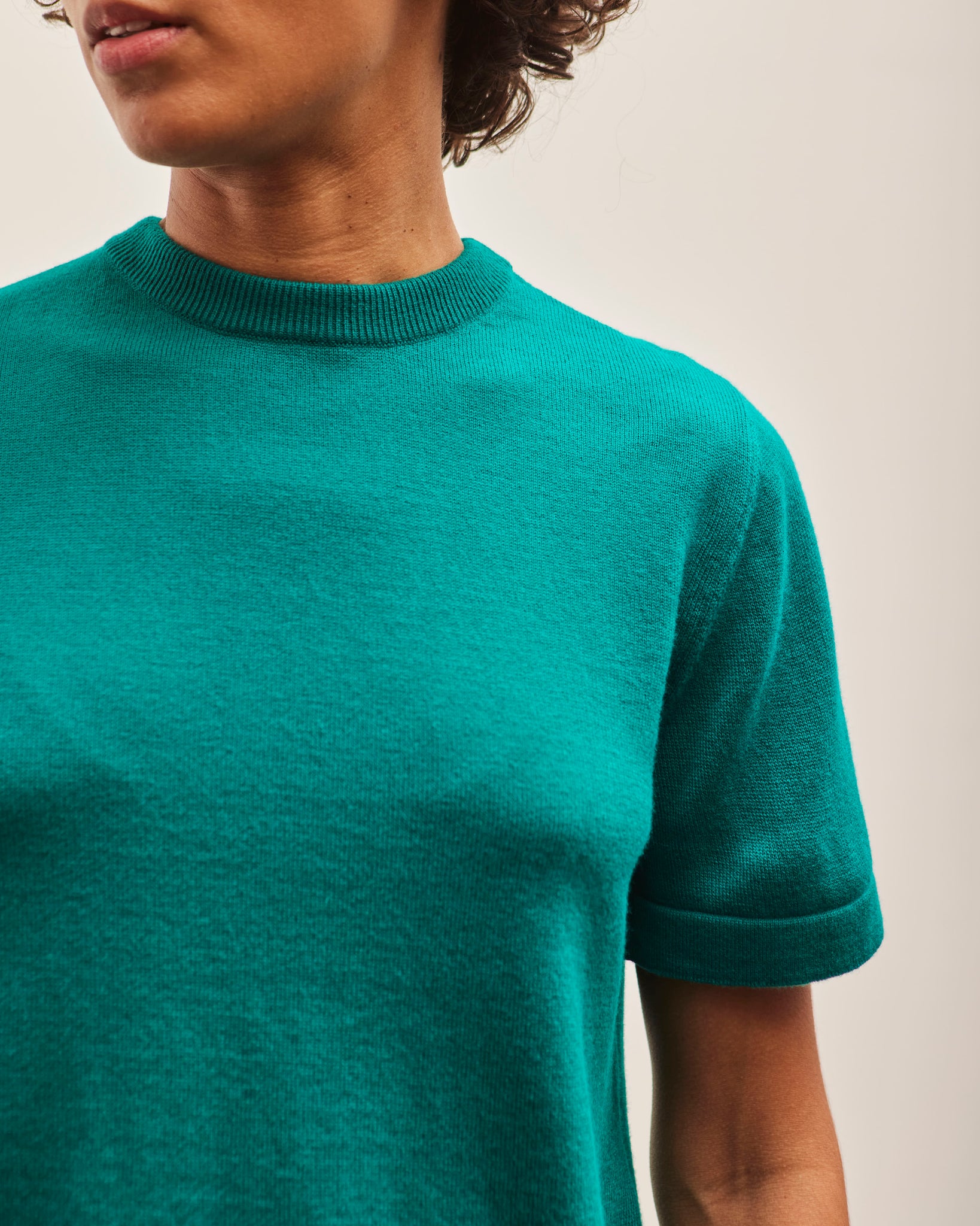 Cordera Merino Wool T-Shirt, Teal Green