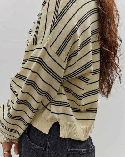 Cordera Organic Cotton Polo Sweater, Stripe