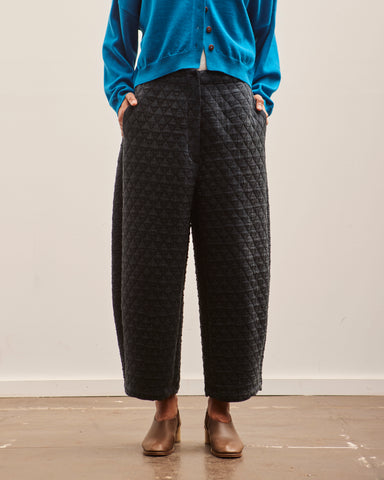 Cordera Quilted Curved Pants, Navy