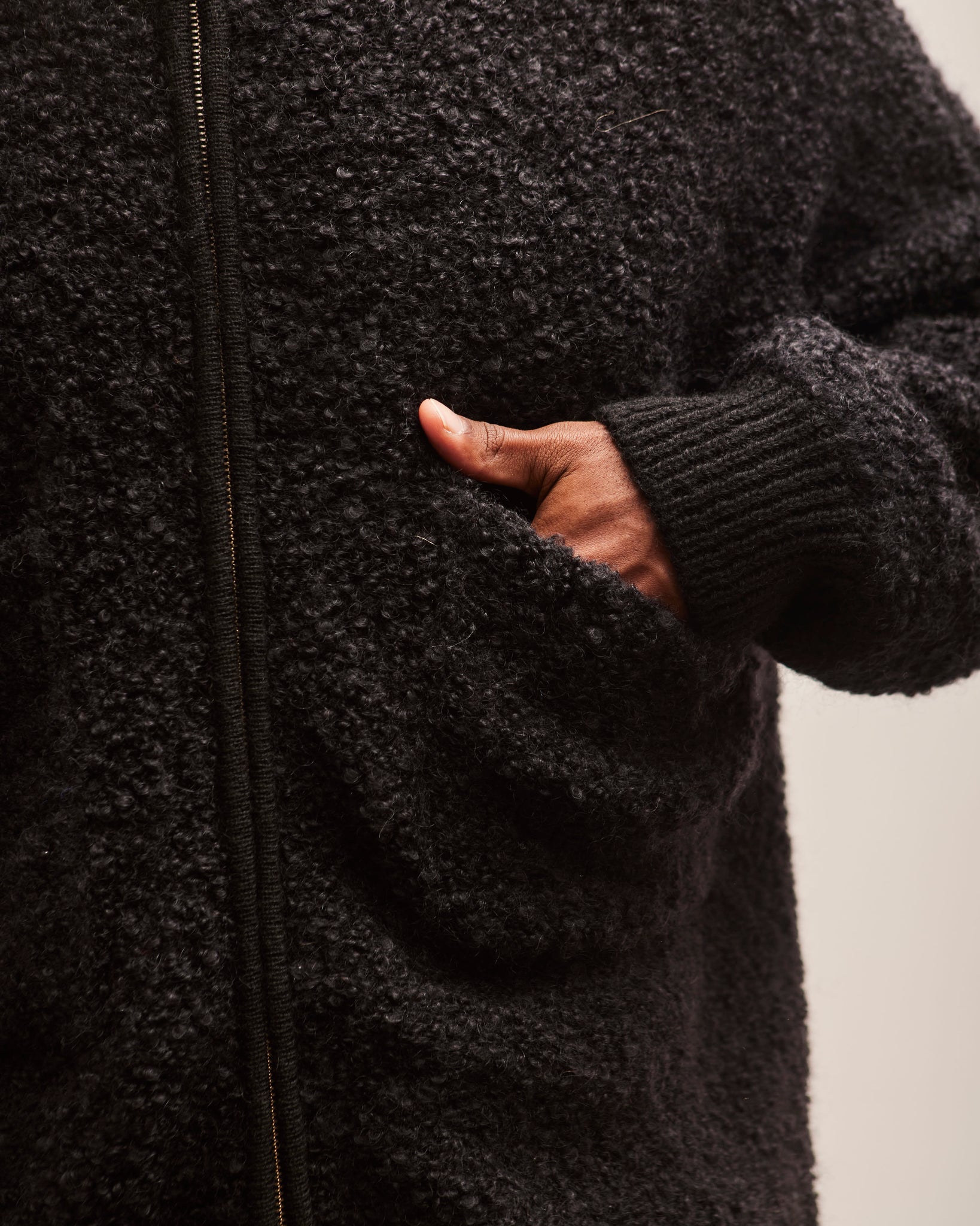 Cordera Unisex Wool & Mohair Jacket, Black