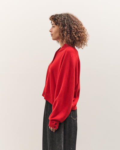 Cordera Merino Wool Cardigan, Red