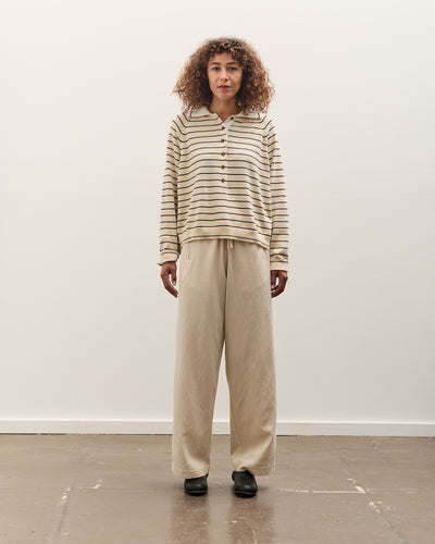 Cordera Striped Polo, Brown Stripe