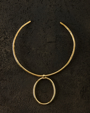 Crescioni Sol Necklace, Brass