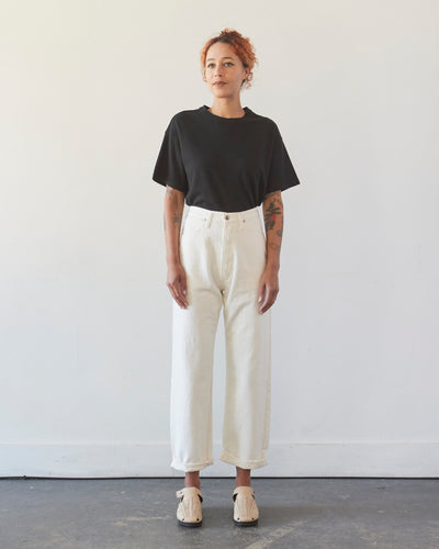 orSlow 104 High Rise Denim Pants, White