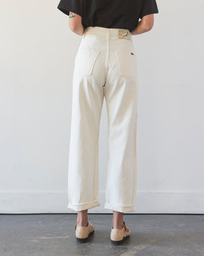 orSlow 104 High Rise Denim Pants, White
