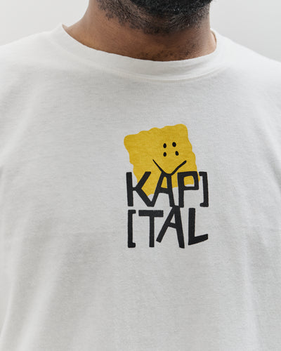 Kapital Unisex 20/-Jersey Crew Long Sleeve T (PECKISH KAP), Yellow