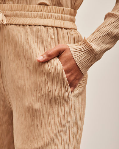 Henrik Vibskov Naptune Plisse Pant, Warm Sand