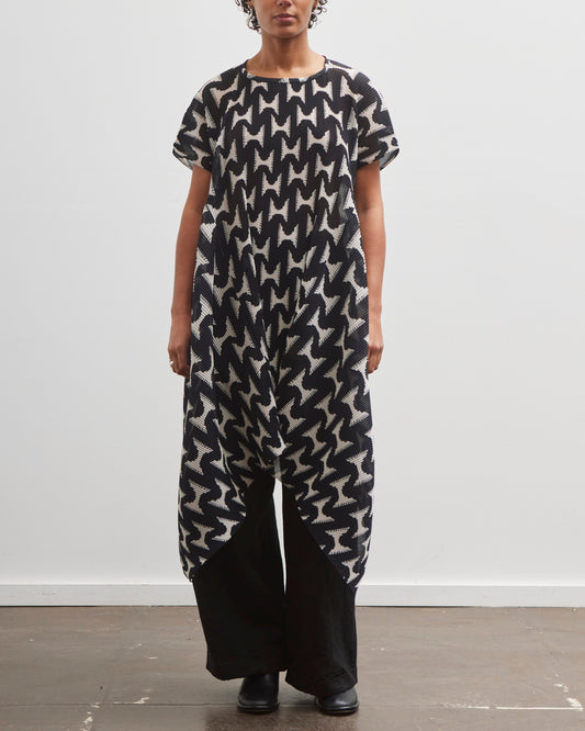 Henrik Vibskov Thumb Plisse Blouse, Black White Jazz Hands