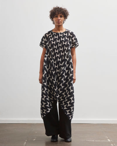 Henrik Vibskov Thumb Plisse Blouse, Black White Jazz Hands