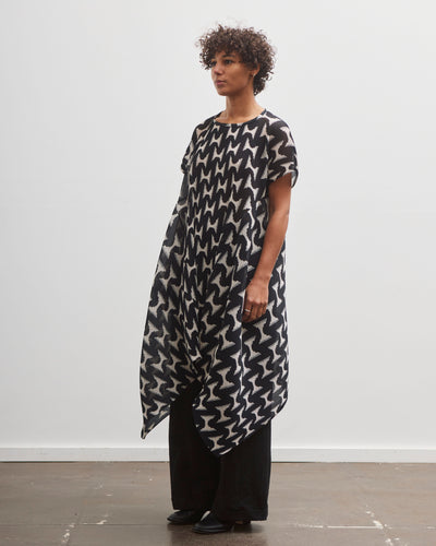 Henrik Vibskov Thumb Plisse Blouse, Black White Jazz Hands
