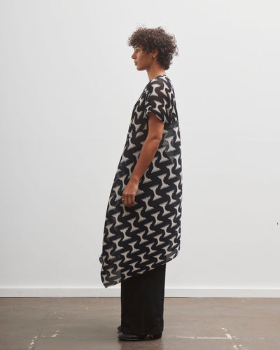 Henrik Vibskov Thumb Plisse Blouse, Black White Jazz Hands