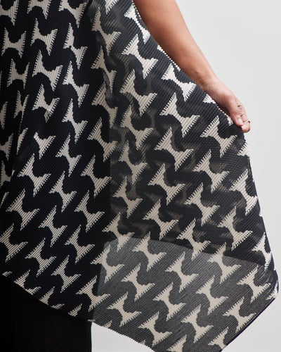 Henrik Vibskov Thumb Plisse Blouse, Black White Jazz Hands