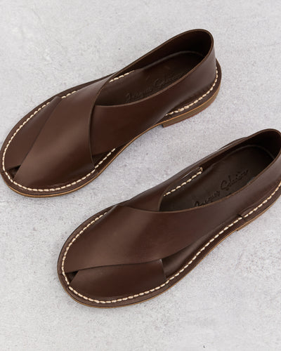 Jacques Soloviere Biarritz Sandal Pull-Up, Brown