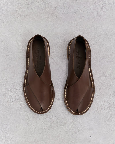 Jacques Soloviere Biarritz Sandal Pull-Up, Brown