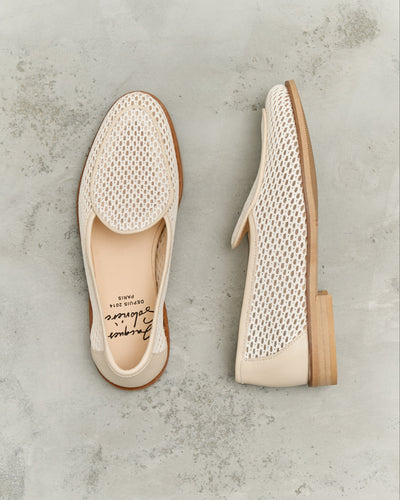 Jacques Soloviere Jacques New Shoes, Fishnet Ecru
