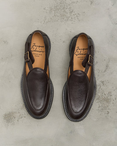 Jacques Soloviere Jo Shoes, Grained Ebano