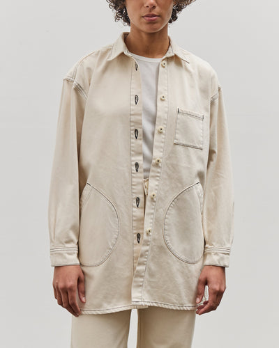 Jesse Kamm Okuda Jacket, Natural with Slate Stitch