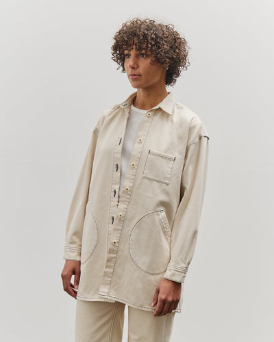 Jesse Kamm Okuda Jacket, Natural with Slate Stitch