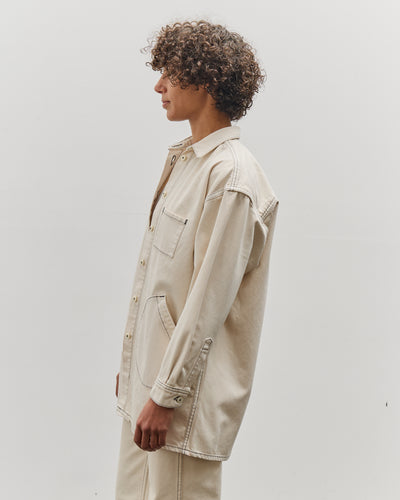 Jesse Kamm Okuda Jacket, Natural with Slate Stitch
