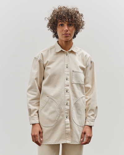 Jesse Kamm Okuda Jacket, Natural with Slate Stitch