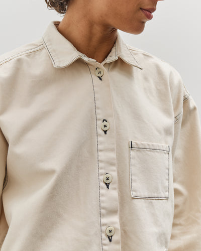 Jesse Kamm Okuda Jacket, Natural with Slate Stitch