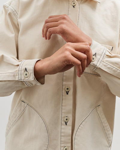 Jesse Kamm Okuda Jacket, Natural with Slate Stitch