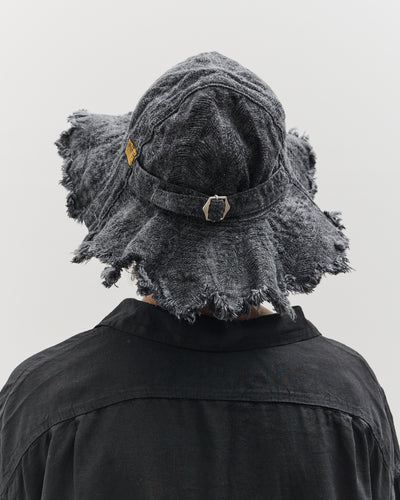 Kapital 12oz MAGPIE Denim RADIO Tulip Hat, BLKxBLK