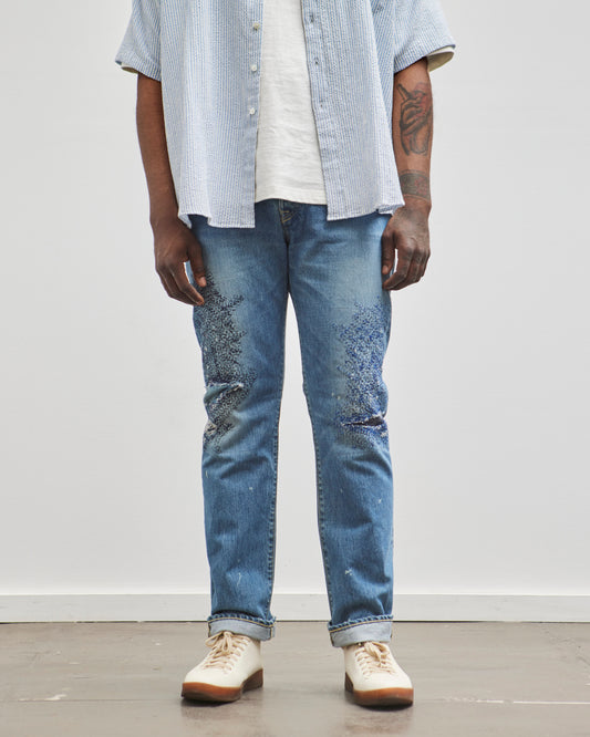 Kapital 14oz Denim 5P MONKEY CISCO (3YearsFade), IDG