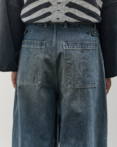 Kapital 14oz Denim FATIGUE Baggy Pants (RUSHFIELD Remake), PRO