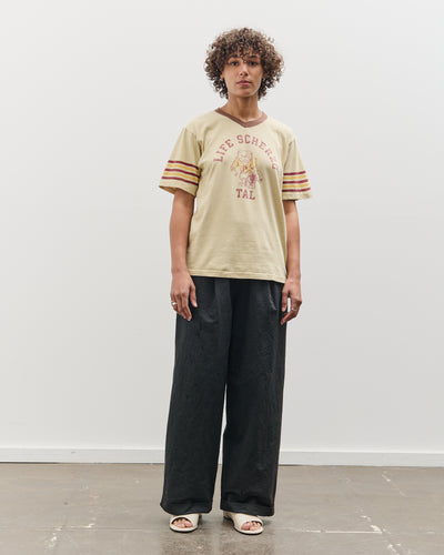 Kapital 20/-Jersey V-Neck RINGER-T (College CAPITAL), Beige