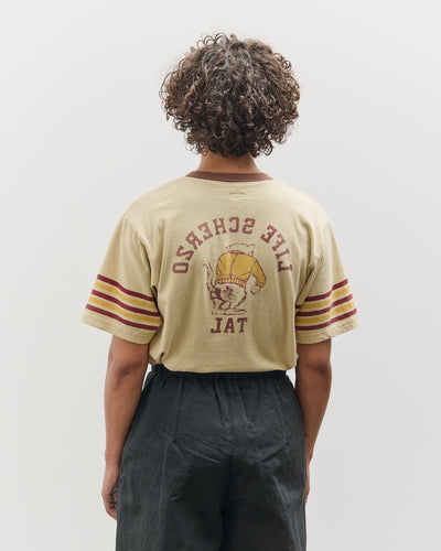 Kapital 20/-Jersey V-Neck RINGER-T (College CAPITAL), Beige