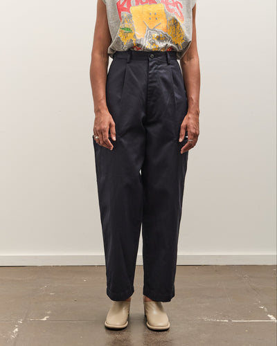 Kapital 36/2 Westpoint Chino CUT-OUT Baggy Pants, Navy