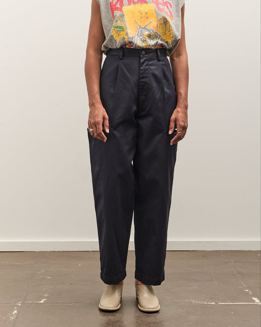 Kapital 36/2 Westpoint Chino CUT-OUT Baggy Pants, Navy