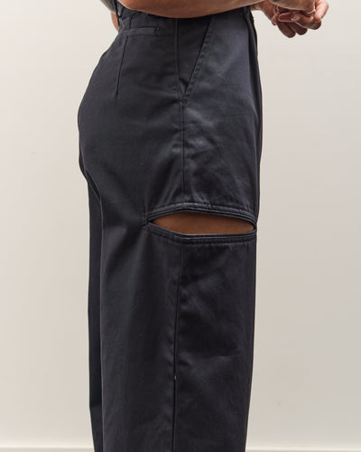 Kapital 36/2 Westpoint Chino CUT-OUT Baggy Pants, Navy