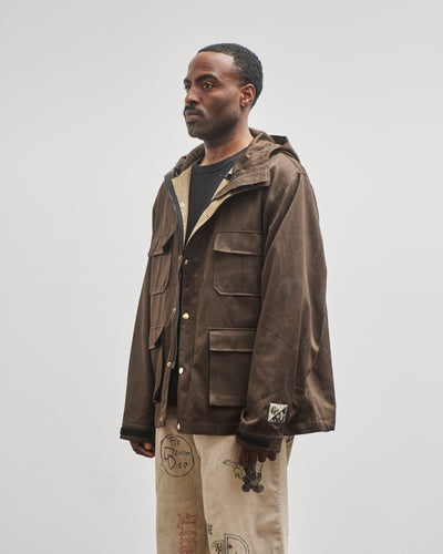 Kapital Unisex 60/40 Cloth MAGPIE Mountain Parka, Dark Brown