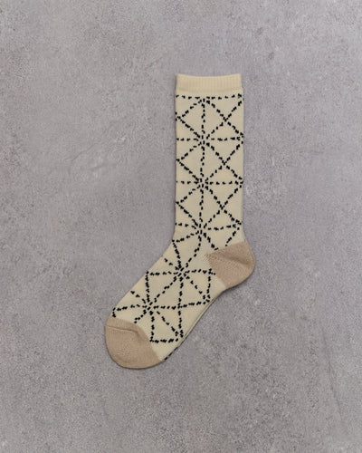 Kapital 84 Yarns Sashiko Socks, Ecru