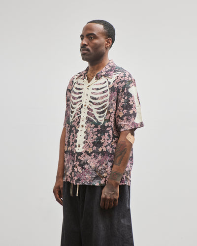 Kapital Unisex Rayon SAKURA-BONE Aloha Shirt, I-B