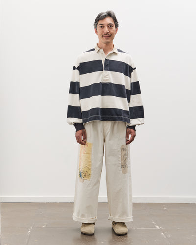 Kapital Rough-Face Twill FATIGUE Baggy Pants (RUSHWEEK Remake), Ecru