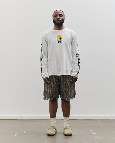 Kapital Unisex 20/-Jersey Crew Long Sleeve T (PECKISH KAP), Yellow