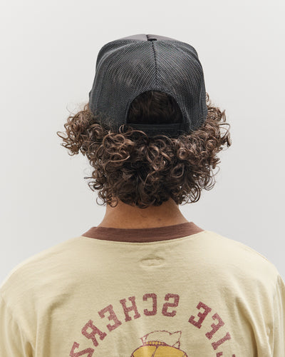 Kapital DENIM REPAIR SERVICE Track Cap, BLKxYEL