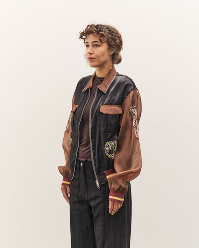 Kapital Sheer Pearl Mosquito Guard 2TONES Vietnam JKT, BLKxBR